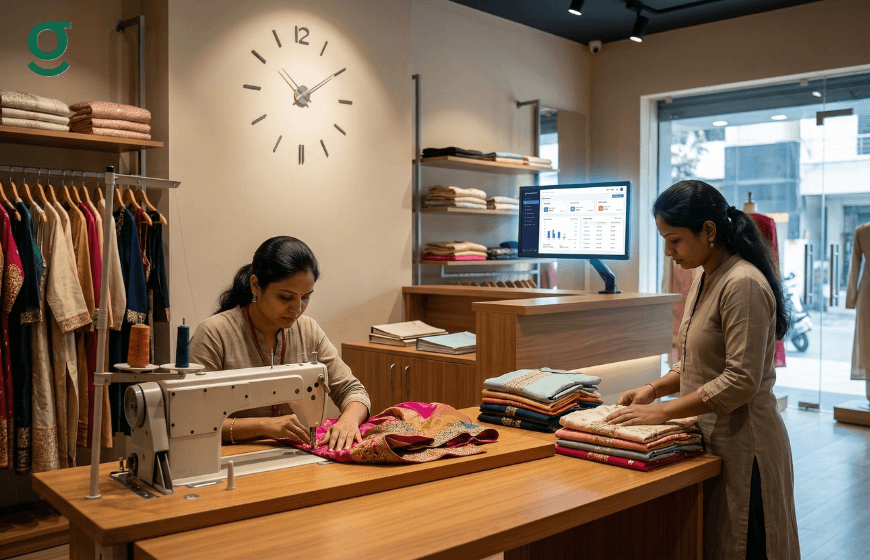 Boutique Management Application streamlining tailoring work, inventory handling, and order management inside a modern boutique.