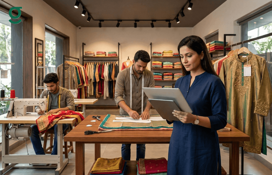 Boutique app used to manage tailoring work and orders in a modern boutique.