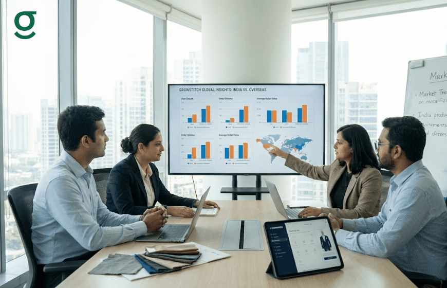 Comparing Business Data Between India and Overseas with a Tailoring App | GrowStitch
