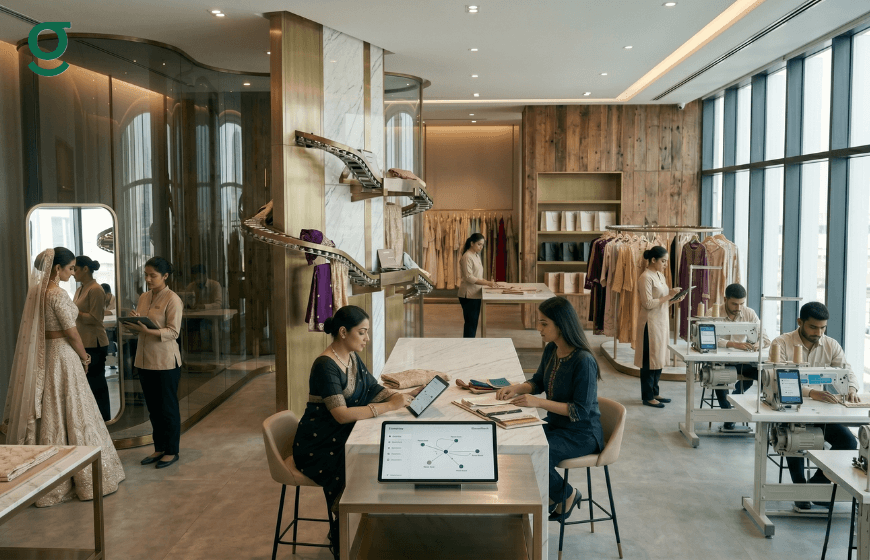 Digital tailor management software managing boutique workflows and production.