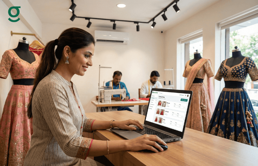 Tailoring software used in a boutique for order and design management