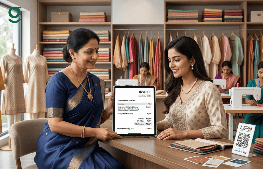 Boutique Management Software generating invoices and tracking payments in a shop.