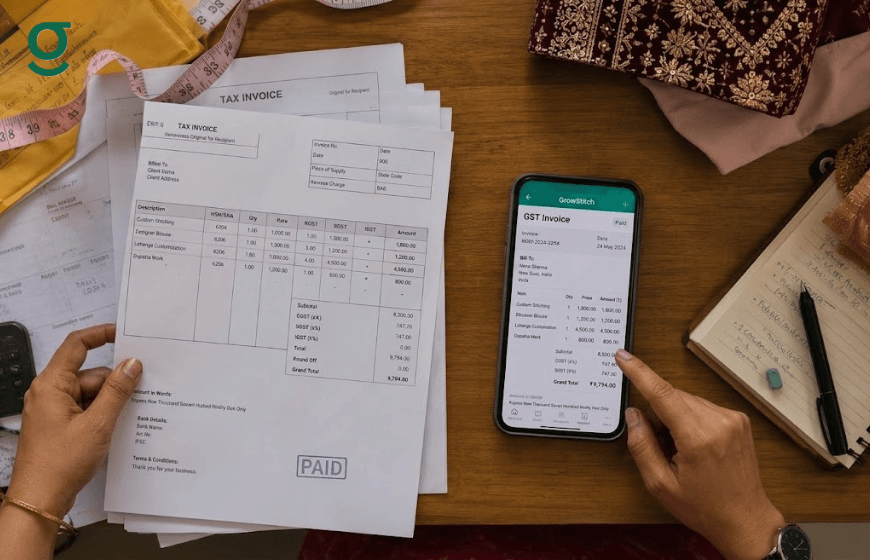 How Tailoring Software Makes GST-Compliant Invoicing Effortless for Boutiques | GrowStitch 