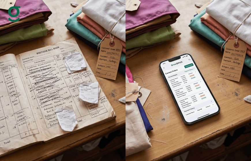 How a Boutique Bill Book Handles Advance Payments: Manual vs Digital | GrowStitch