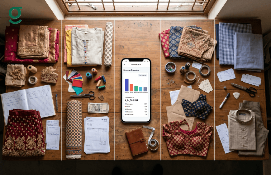 How a Tailor App Helps Boutique Owners Track Daily Revenue Targets | GrowStitch