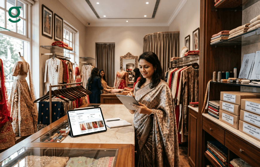 Tailor app managing boutique inventory, customer orders and designer collections.