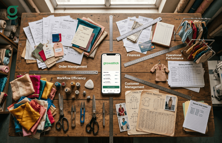 Tailoring software streamlining order management, customer records, and workshop operations.