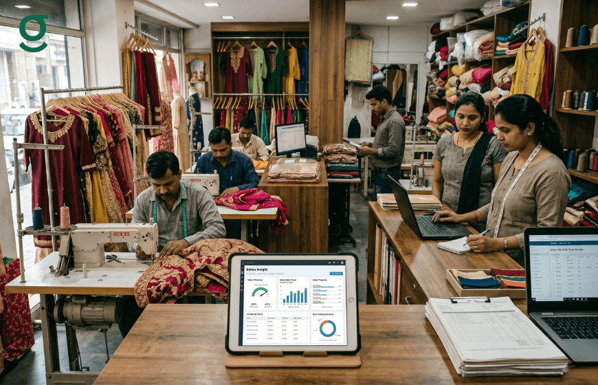 Tailoring software tracking production, orders and team workflow in a boutique