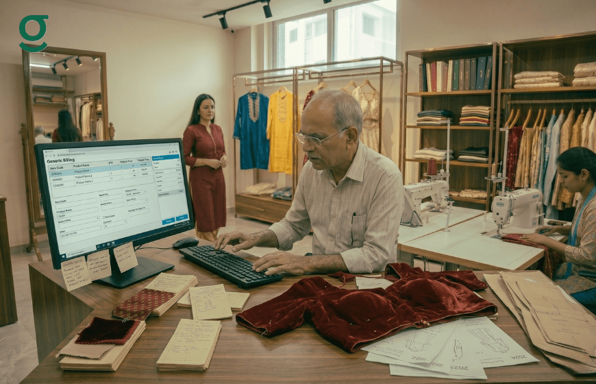 Tailoring measurement book management in a custom clothing studio.