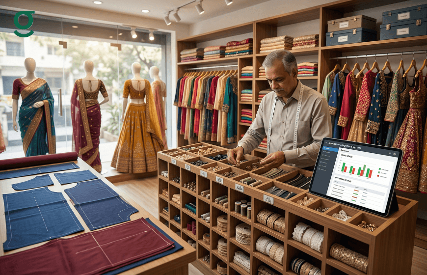 Tailoring software managing fabrics, accessories, and boutique inventory efficiently
