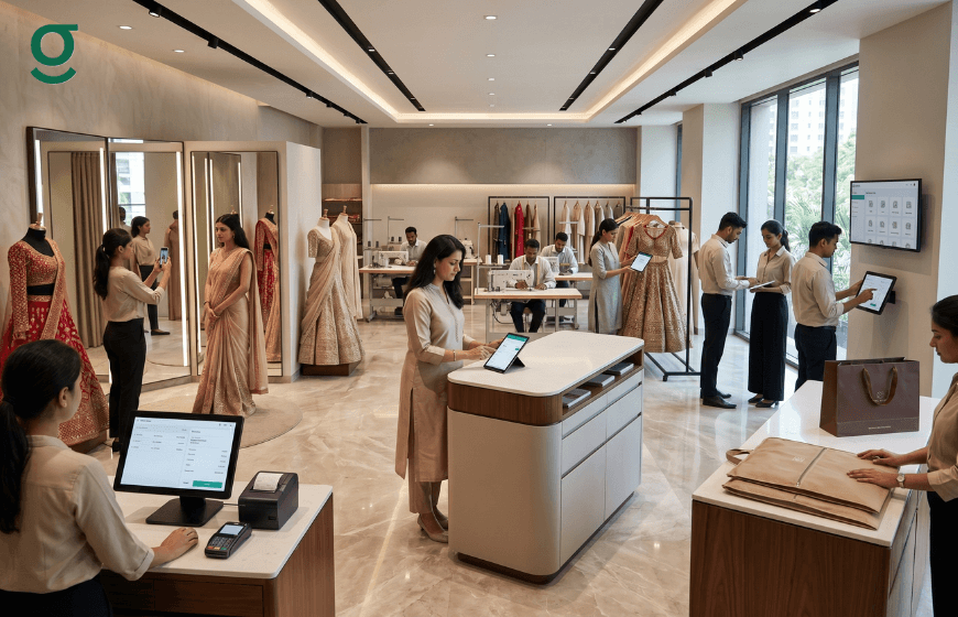 **Tailoring Application** streamlining boutique operations with customer management, digital measurements, order tracking, and billing.