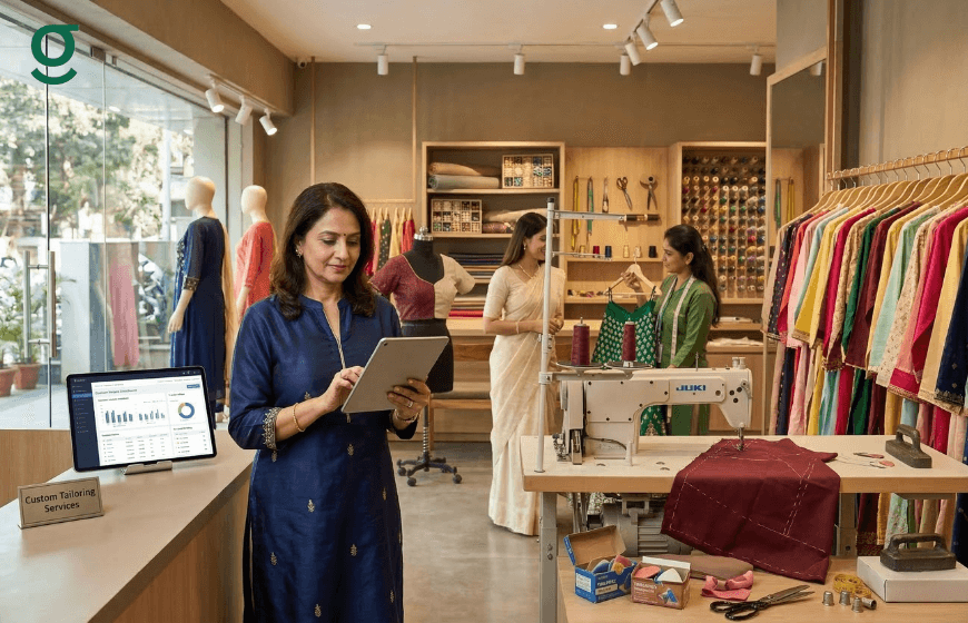 Boutique software tracking sales and production in tailoring store